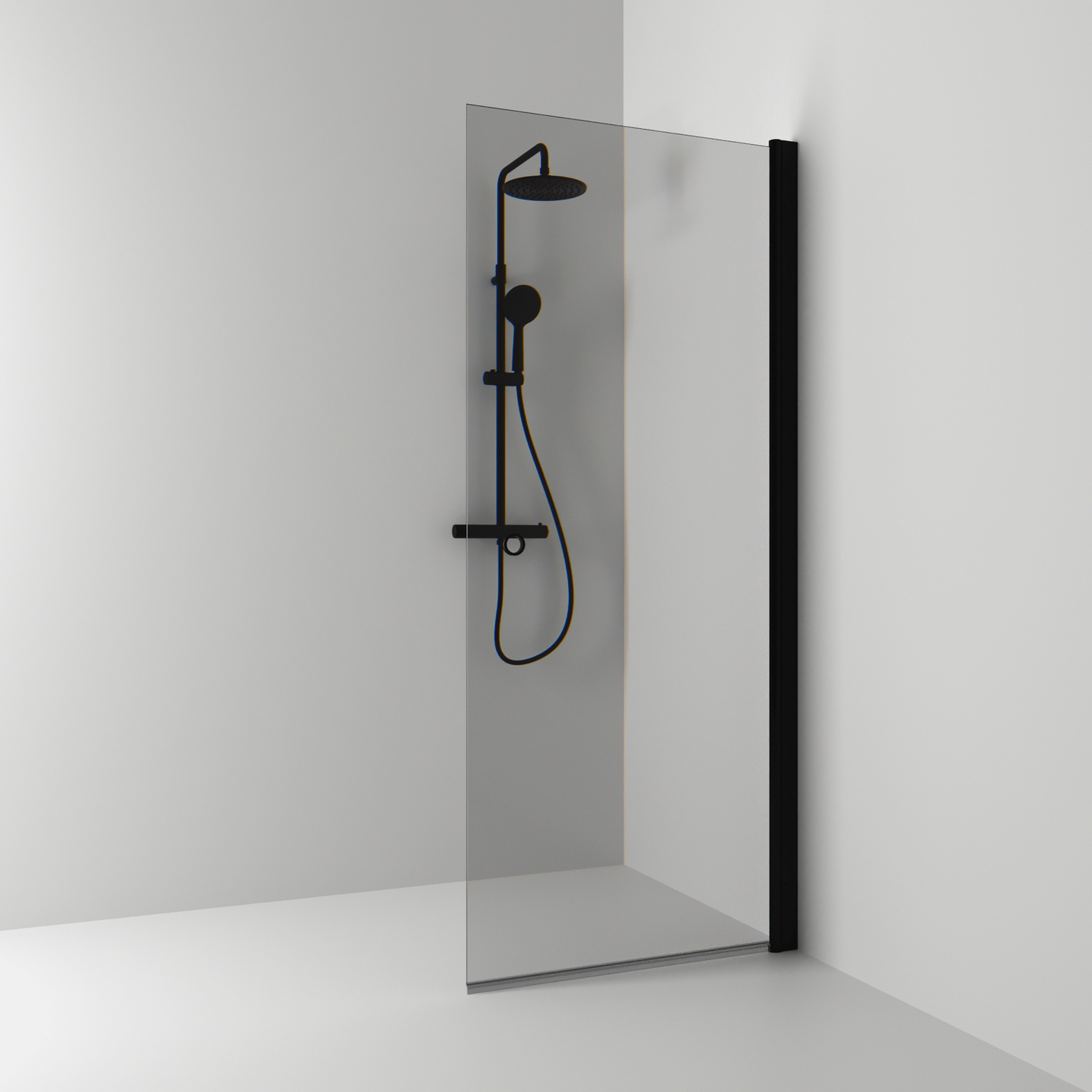 SKÄRMVÄGG SVEDBERGS SKOGA RAK SVART MATT RÖK INTHT 67X198X3CM