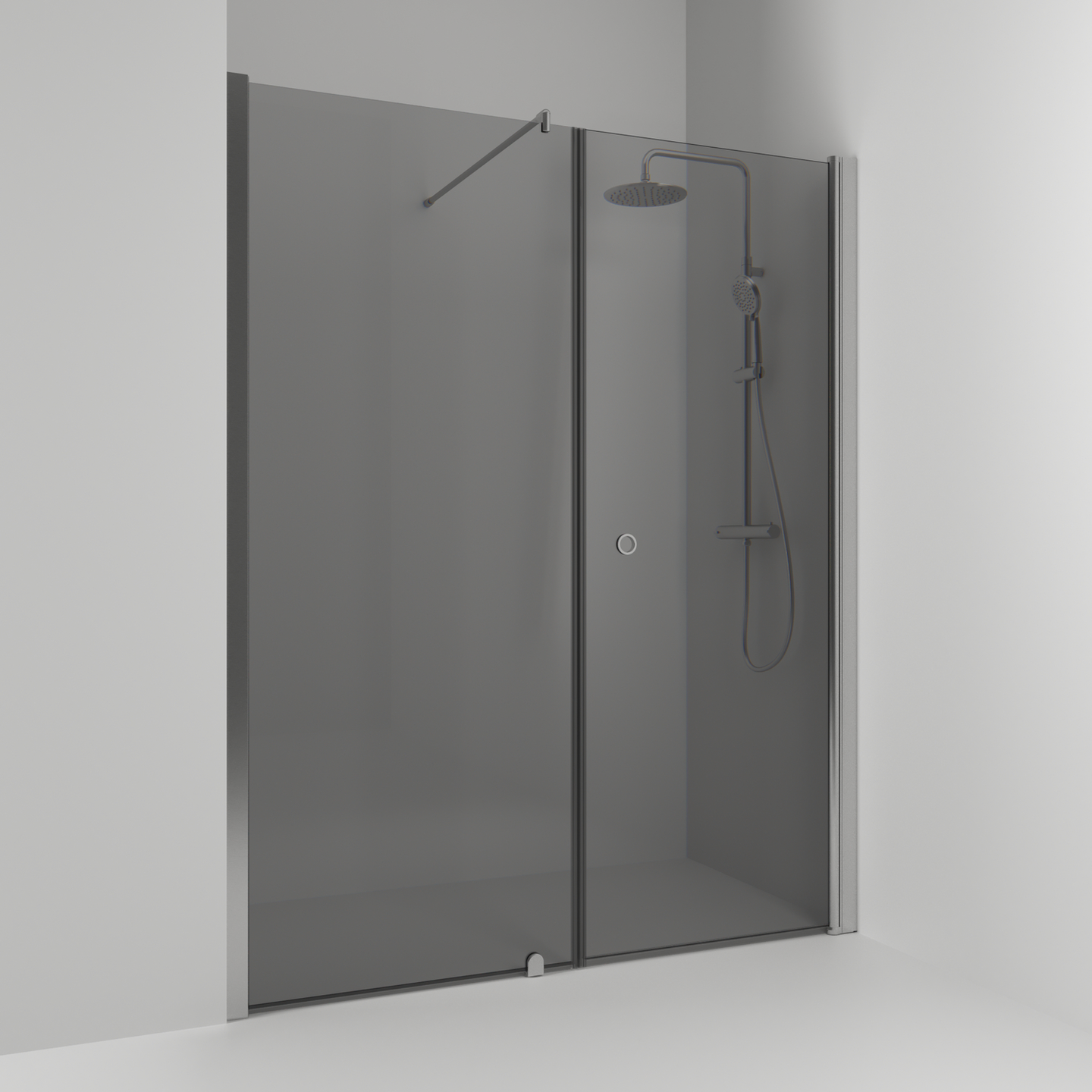 NISCHDUSCH SVEDBERGS SKOGA RAK/FAST ALU MATT RÖK INTHT 140X198X3CM