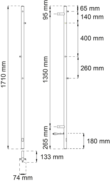 HANDDUKSTORK HABO HEATHER 01 VIT 1710MM