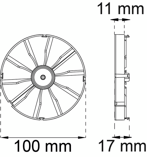 KALLRASSKYDD HABO VENTIT D100MM