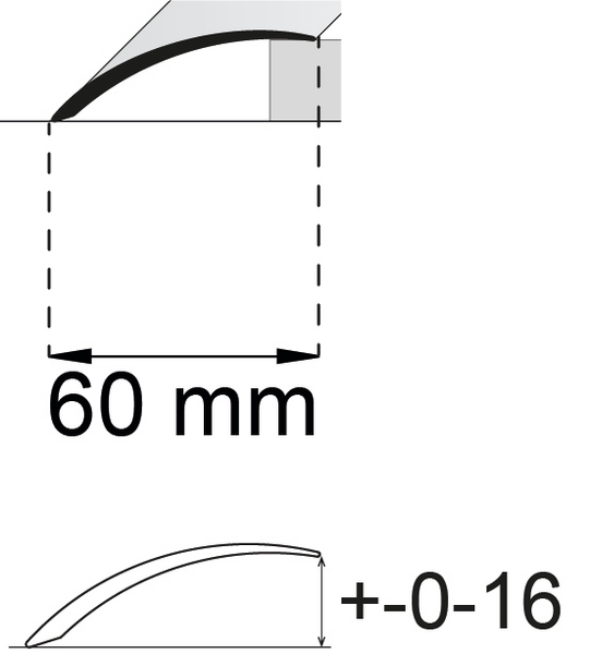 NIVÅLIST HABO SA79 GRÅEK 2000MM SB, 60MM
