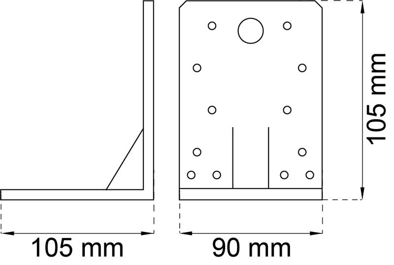 VINKEL 402MF GALV 3X105X105X90