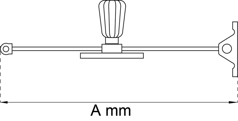 FÖNSTERHÅLLARE HABO 2525 KROM 250MM