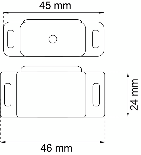 MAGNETLÅS HABO 2014 NICKEL 8KG 46X24MM 2ST