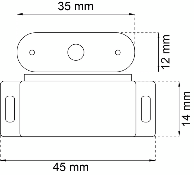 MAGNETLÅS 4KG VIT 2030  2P PLAST