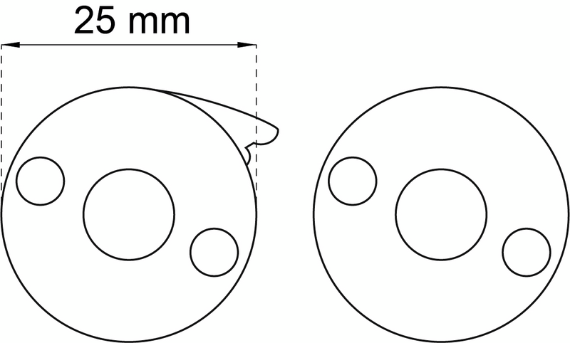 KOPPELHAKE HABO 3 25MM ZINK 2P