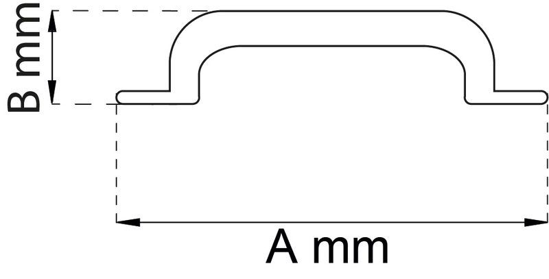 LÅDHANDTAG 200MM NICKEL 1405 DRAGHANDTAG