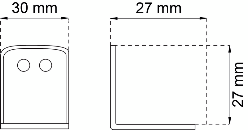 MÖBELVINKEL 27X30MM GALV 4P 502