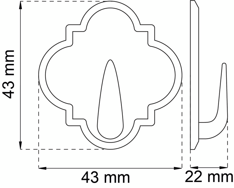 KROK SJÄLVHÄFTANDE 2073 PLAST 2073 PLAST VIT SB
