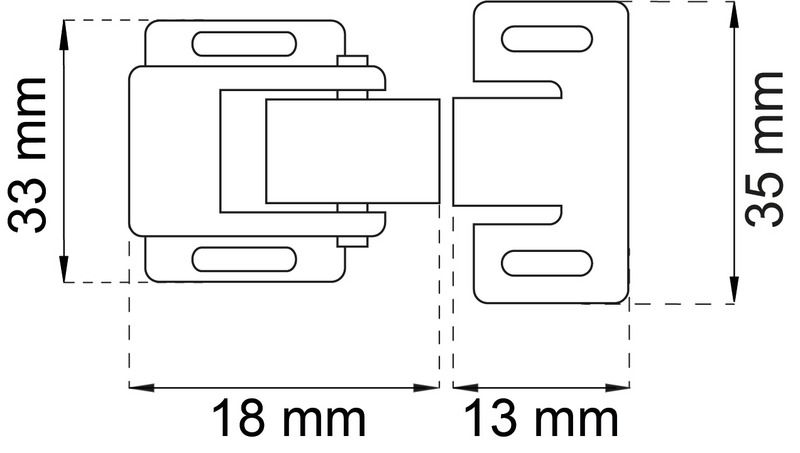 SKÅPSNÄPPARE HABO 544 GALV, 544 GALV