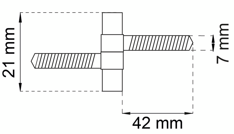 PINNGÅNGJÄRN HABO 21MM MÄSSING 2P 2406 TYP BALLINGSLÖV