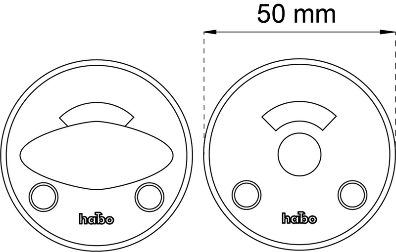 WC-BESLAG 50MM MÄSSING 91682 POLERAD A9673/A9683/A9686