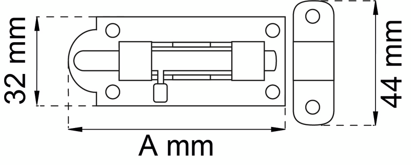 SKJUTREGEL habo 75MM GALV 766