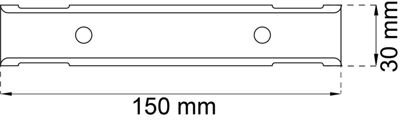 GARDINBESLAG HABO 420-H1 VIT 150MM