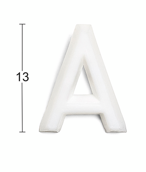 BOKSTAV HABO 1002 PLAST VIT A 13MM, 1002 13MM PLAST VIT A