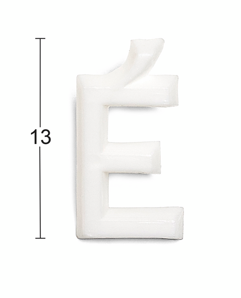BOKSTAV HABO 1002 PLAST VIT É 13MM, 1002 13MM PLAST VIT +