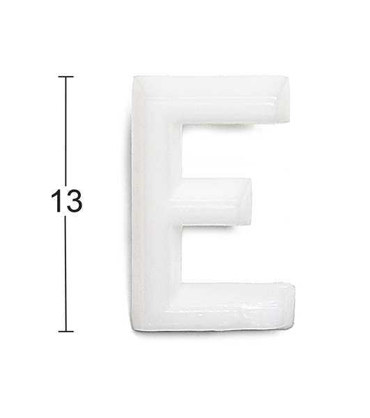 BOKSTAV HABO 1002 PLAST VIT E 13MM, 1002 13MM PLAST VIT E
