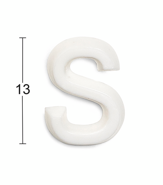 BOKSTAV HABO 1002 PLAST VIT S 13MM, 1002 13MM PLAST VIT S