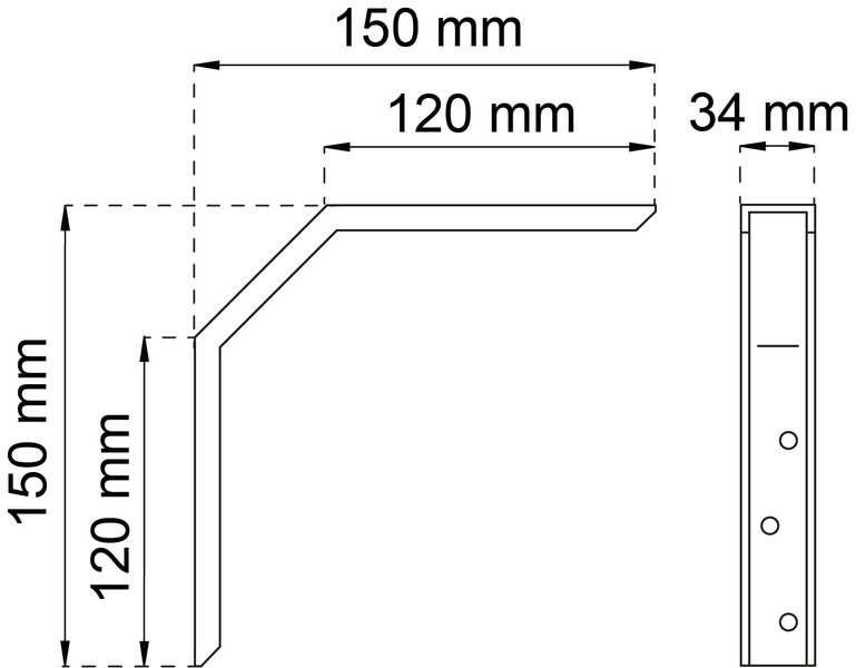 KONSOL HABO 658 GALV 120MM, 658 120MM GALV