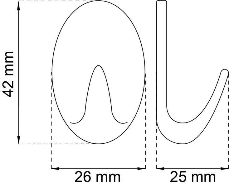 KROK HABO 1041 SJÄLVHÄFTANDE KROM 42X26MM 2ST