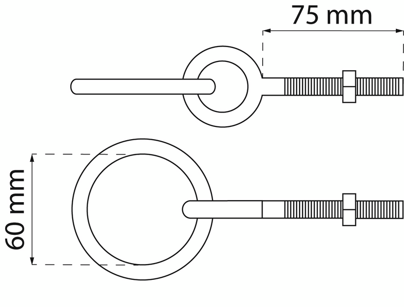 SKRUVÖGLA RING 75MM M10 GALV 42A M10