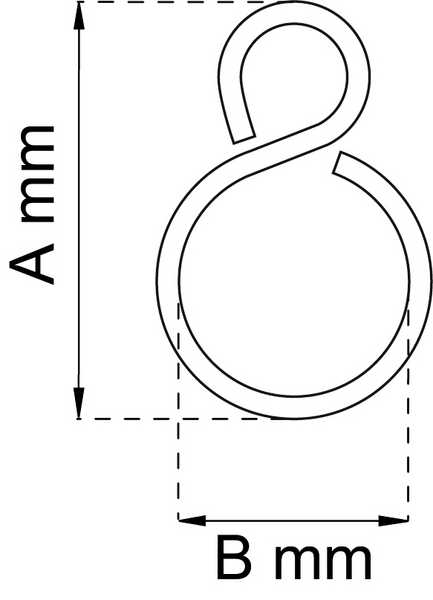 S-KROK SLUTEN 22MM MÄSSING 10P 264