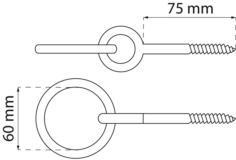 SKRUVÖGLA RING 75MM GALV 42A