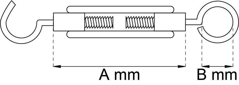 SPÄNNKROK 1020 M 6X60MM GALV