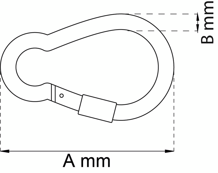 KARBINHAKE  80X8MM 245-S GALV MED GÄNGAD SPÄRRFUNKTION