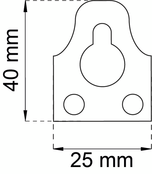 HÄNGBLECK 25X40MM GALV 637 4P ELFÖRZINKAD