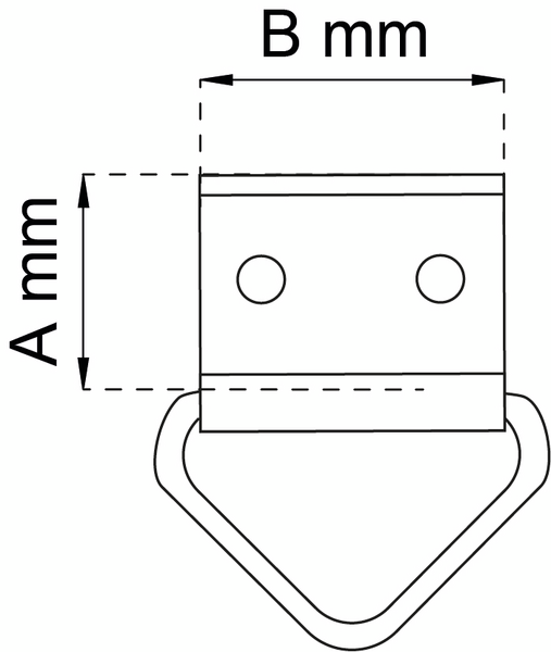 TAVELÖGLA 19X19MM MÄSSING 593