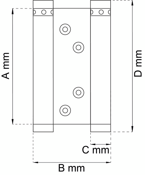 SVÄNGDÖRRSGÅNGJÄRN 100MM NICKE 10 MAX 22KG