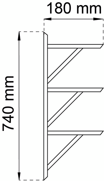 KONSOL HABO TRIPPEL 400 FUR 180X740, 400 180X740 FURU