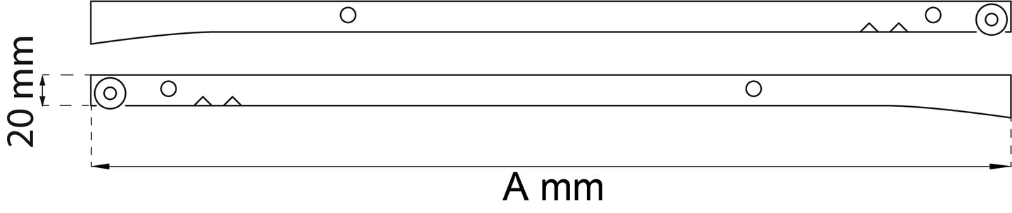 RULLSKENA HABO 230 500MM SB, 230 500 MM SB