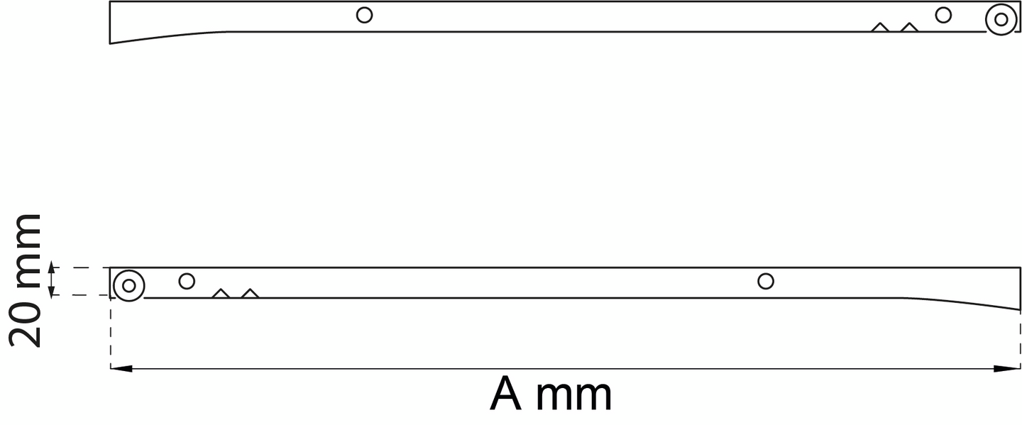 RULLSKENA HABO 230 VIT 250 MM 2ST