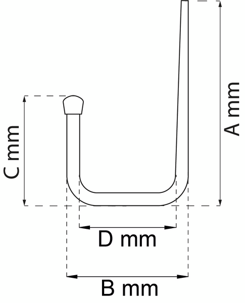 VÄGGKROK  80MM GALV 8504