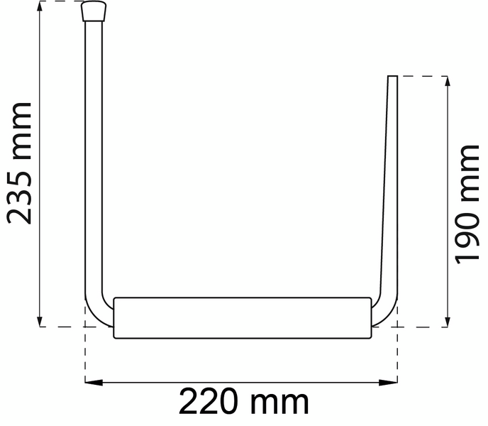 SURFBRÄDSHÅLLARE HABO 8514 GA 216MM, 8514 216 MM GALV
