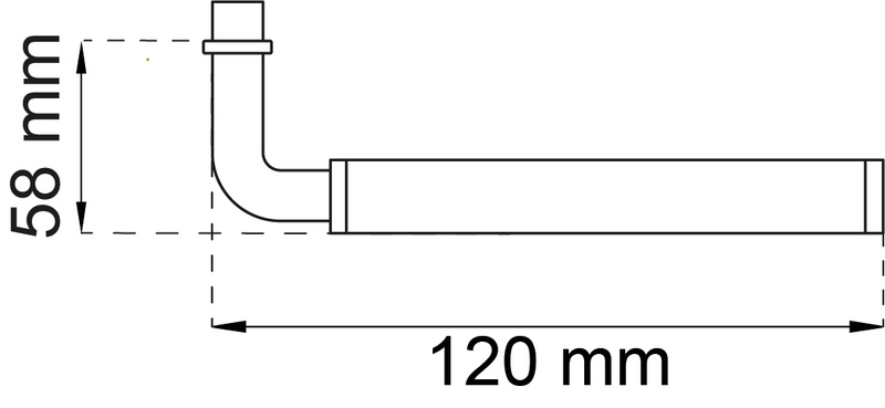 DÖRRHANDTAG HABO 383 SVART/KROM UTAN ROSETT