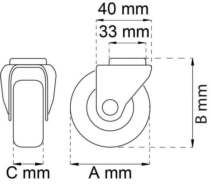 LÄNKHJUL HABO 4107 CENTRUMHÅL D75MM