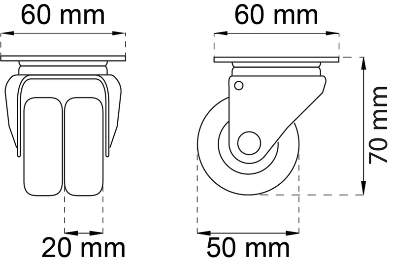 LÄNKHJUL HABO 4105 DUBBEL D50MM
