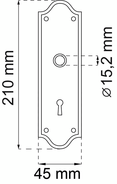LÅNGSKYLT HABO 53 KROM 210X45MM