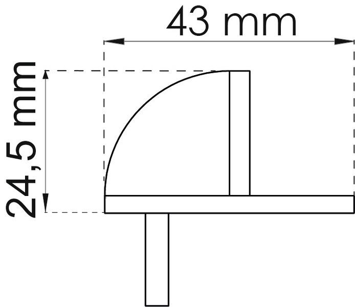 DÖRRSTOPP HABO 2897 RF D43X24MM