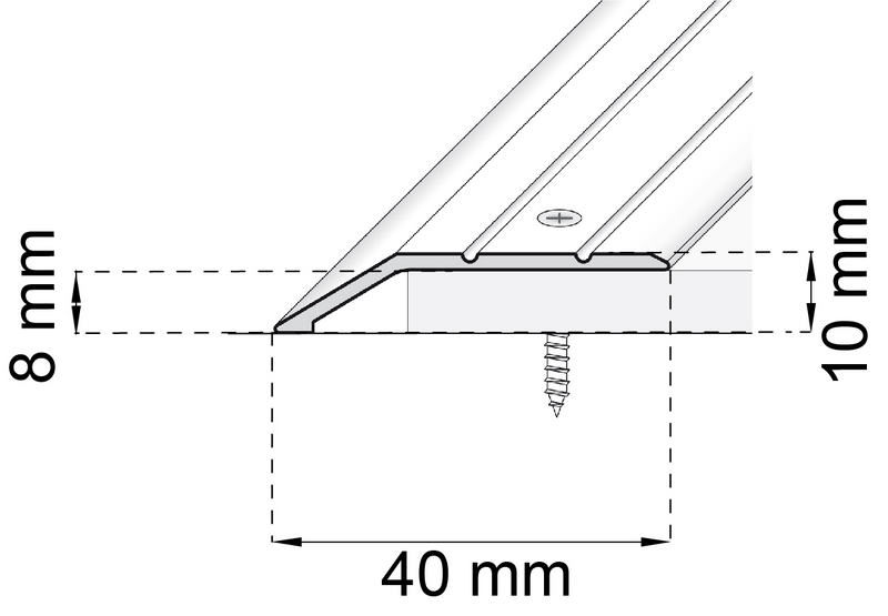 NIVÅLIST HABO 40X8MM A11 GULD 1M