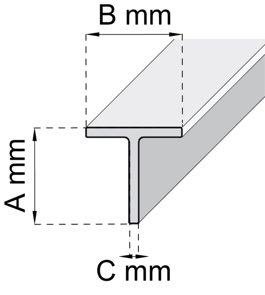 T-PROFIL HABO B90 ALU 20X20X2000MM