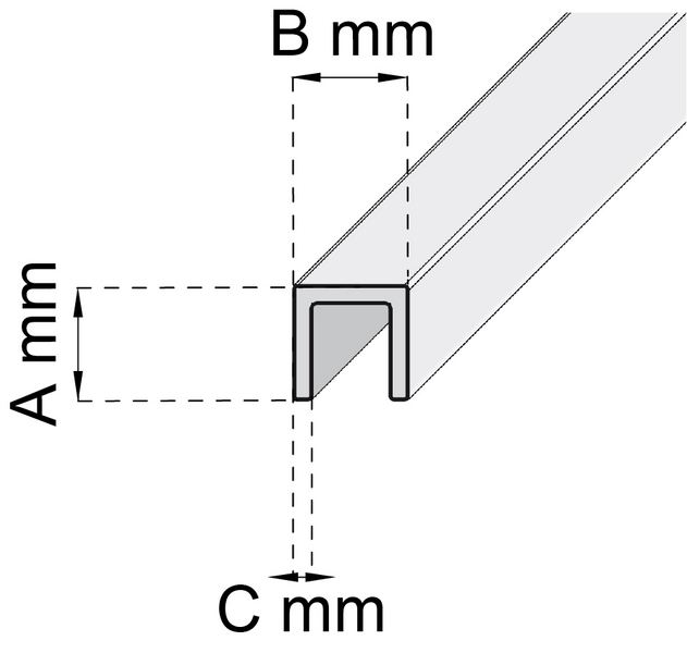 U-PROFIL HABO B30 ALU 10X10X2000MM