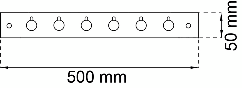 KLÄDHÄNGARE 6-KROK SVART/ROSTF DOT
