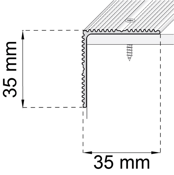 TRAPPKANTSLIST HABO A34 BRUN SB 2M, A34 2000MM BRUN SB