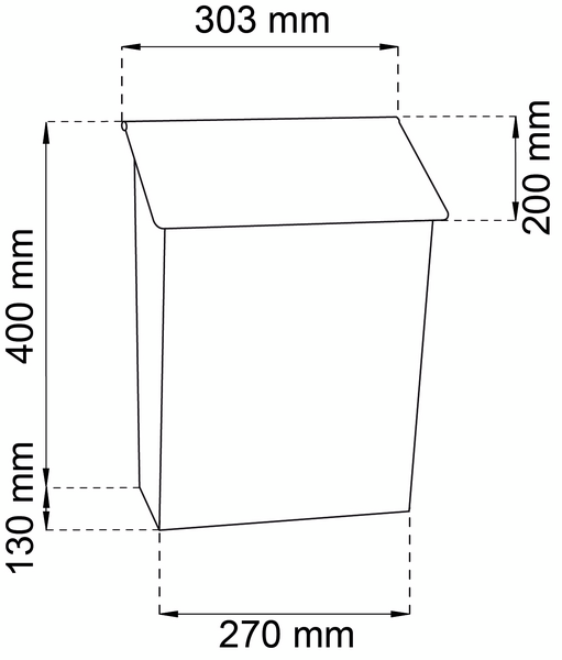 POSTLÅDA HABO 9442B VIT 400X303MM