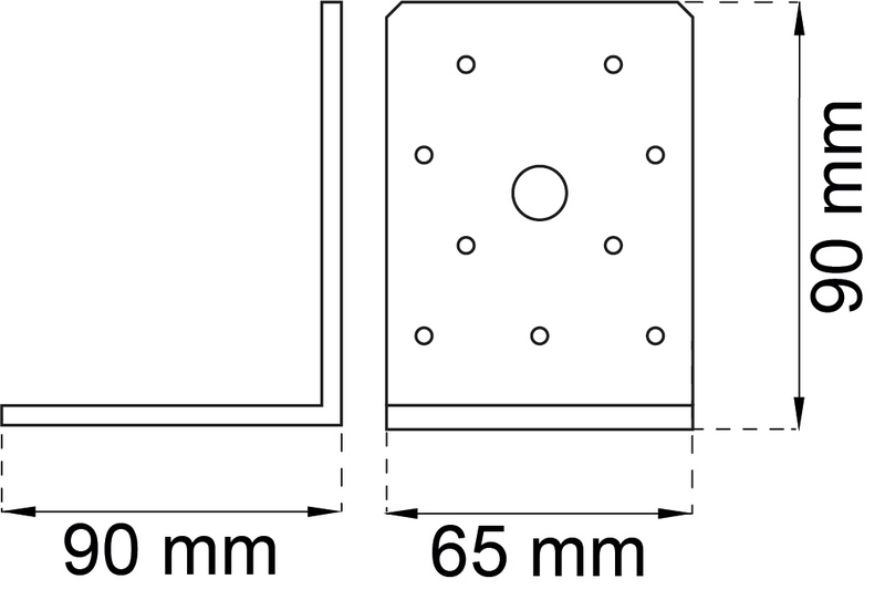 VINKEL HABO 401UF VFZ 90X90X65MM