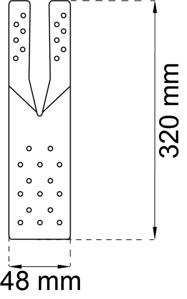 GAFFELANKARE HABO GALV 1,5X320X48MM